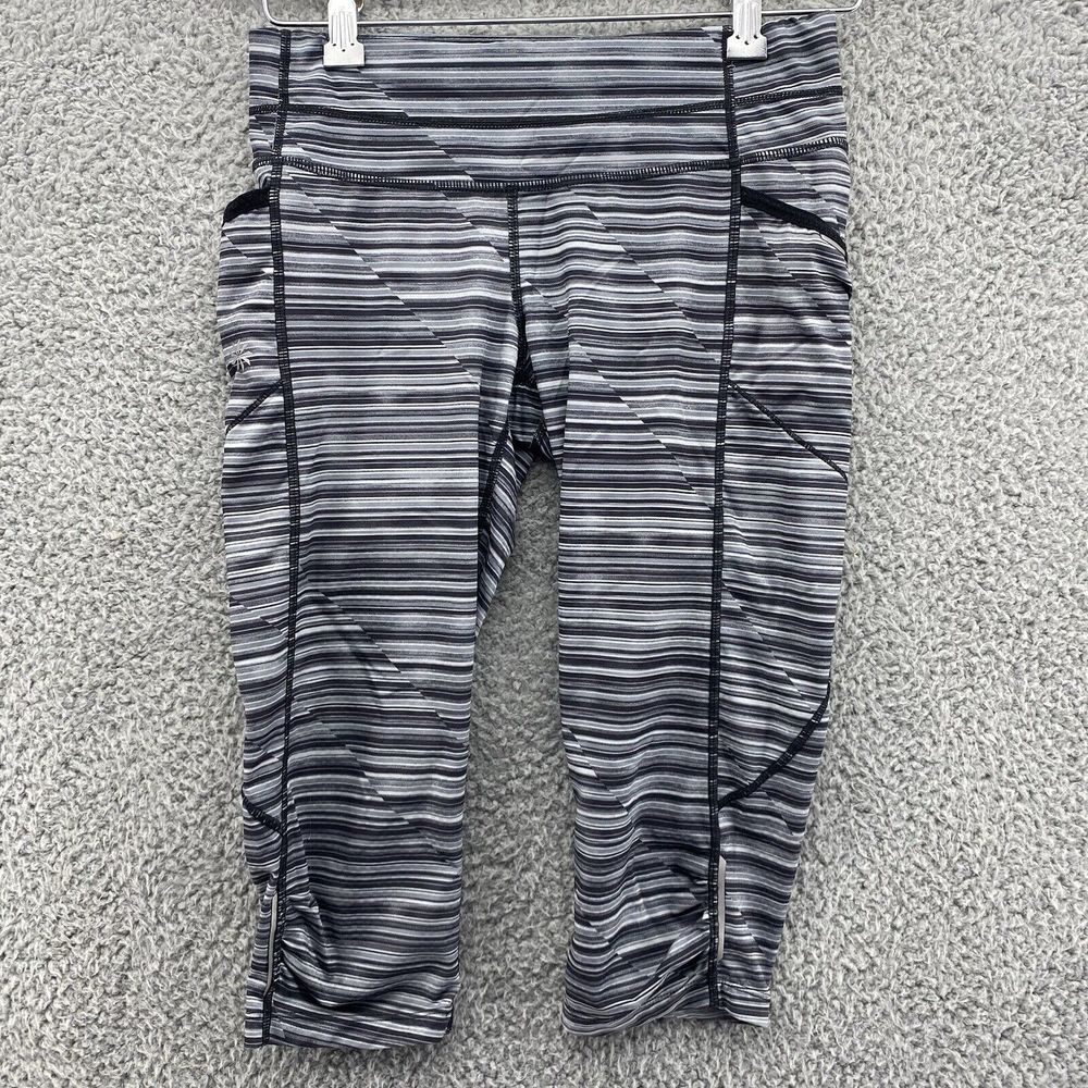 Athleta Pants Women X-Small Leggings Capri High Waist‎ Pocket Yoga Running Black